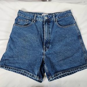 Zara High Waisted Mom Denim Shorts Size 8